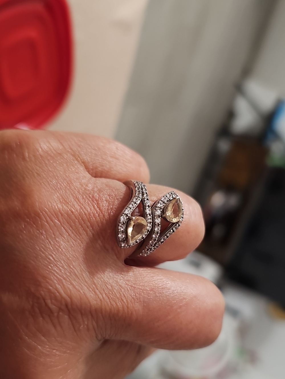 JTV 2-Stone Bypass Cocktail Ring
